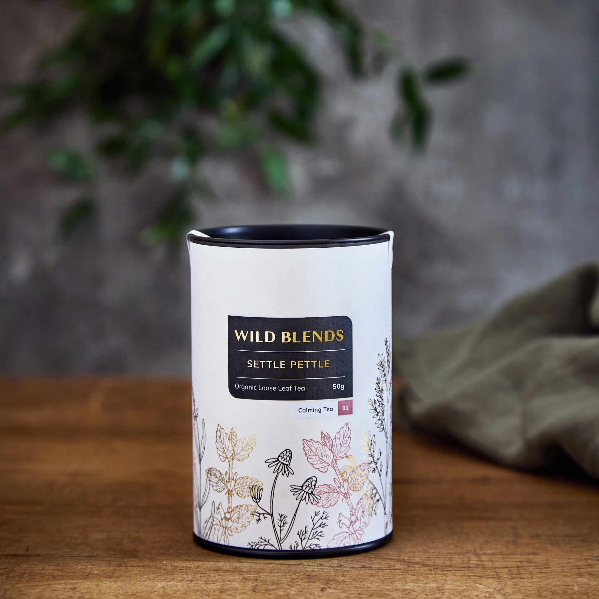 Wild Blends Settle Petal Tea tin image